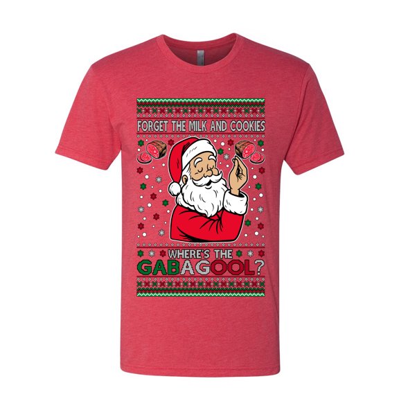 Wild Bobby Forget The Milk And Cookies, Where's The Gabagool? Funny Italian Capicola, Italian American Slang Christmas Sweater | Holiday Men Premium Tri Blend Tee