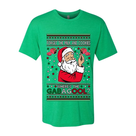 Wild Bobby Forget The Milk And Cookies, Where's The Gabagool? Funny Italian Capicola, Italian American Slang Christmas Sweater | Holiday Men Premium Tri Blend Tee