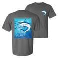 thumbnail image 1 of Wild Bobby, Fresh Water Swordfish Atlantic Pacific Fish, Fishing, Front and Back Garment-Dyed Short Sleeve Tees, Charcoal, Medium, 1 of 3