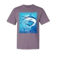 thumbnail image 1 of Wild Bobby, Fresh Water Swordfish Atlantic Pacific, Fish, Garment-Dyed Washed Look Short Sleeve Tees, Rosewood, Small, 1 of 3