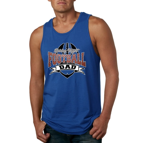 Wild Bobby, Friday Night Football Dad, Sports, Men Graphic Tank Top, Royal, Large