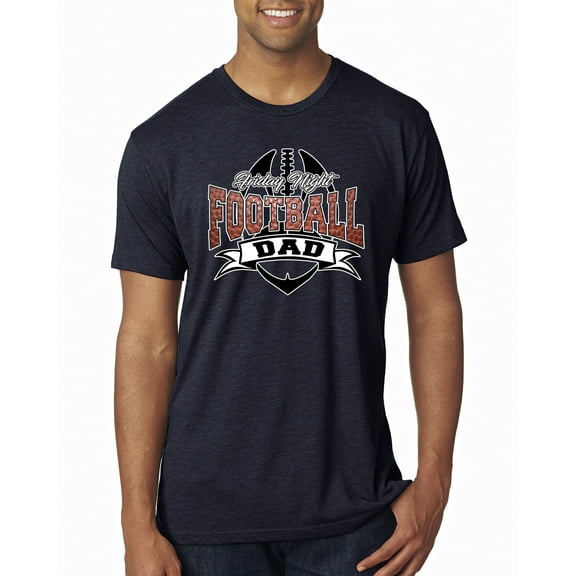 Wild Bobby, Friday Night Football Dad, Sports, Men Premium Tri Blend Tee, Vintage Navy, Medium