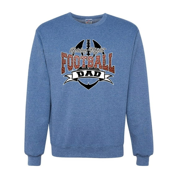 Wild Bobby, Friday Night Football Dad, Sports, Unisex Crewneck Graphic Sweatshirt, Vintage Heather Blue, Large