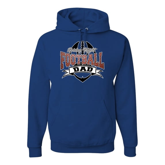 Wild Bobby, Friday Night Football Dad, Sports, Unisex Graphic Hoodie Sweatshirt, Royal, Large