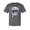 thumbnail image 1 of Wild Bobby, Full Moon Dire Snow Wolf, Animal Lover, Garment-Dyed Washed Look Short Sleeve T-Shirt, Charcoal, Small, 1 of 3