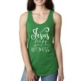thumbnail image 1 of Wild Bobby, Funny Christian Quote Jesus Loves This Hot Mess, Inspirational/Christian, Women Racerback Tank Top, Kelly, Medium, 1 of 3