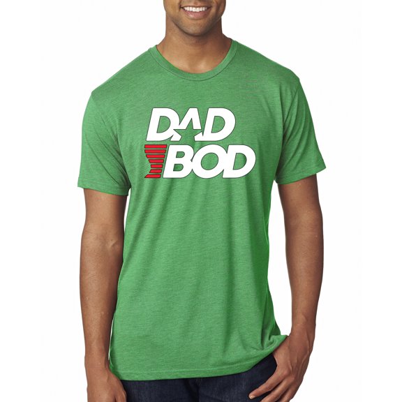 Wild Bobby, Funny Dad Bod Logo, Pop Culture, Men Premium Tri Blend Tee, Envy, X-Large