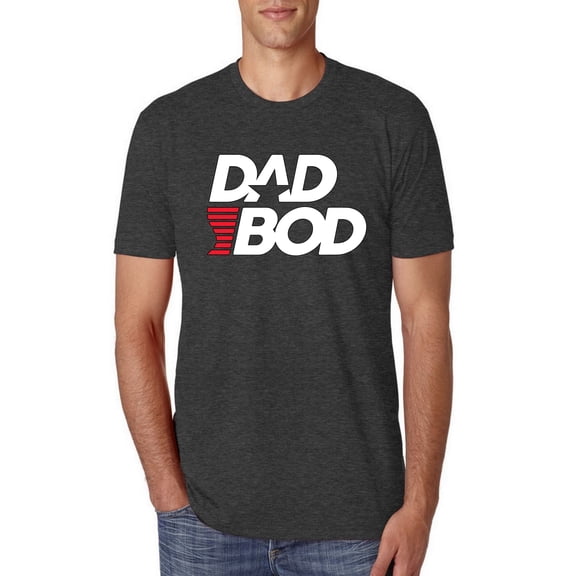 Wild Bobby, Funny Dad Bod Logo, Pop Culture, Men Premium Tri Blend Tee, Vintage Black, Medium