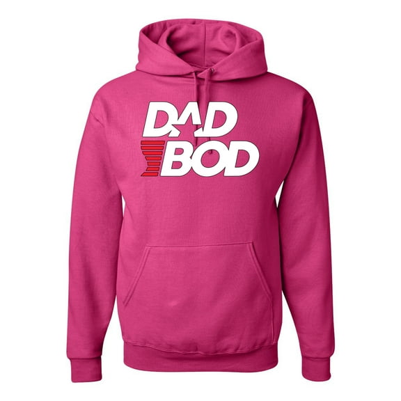 Wild Bobby, Funny Dad Bod Logo, Pop Culture, Unisex Graphic Hoodie Sweatshirt, Fuschia, 3X-Large
