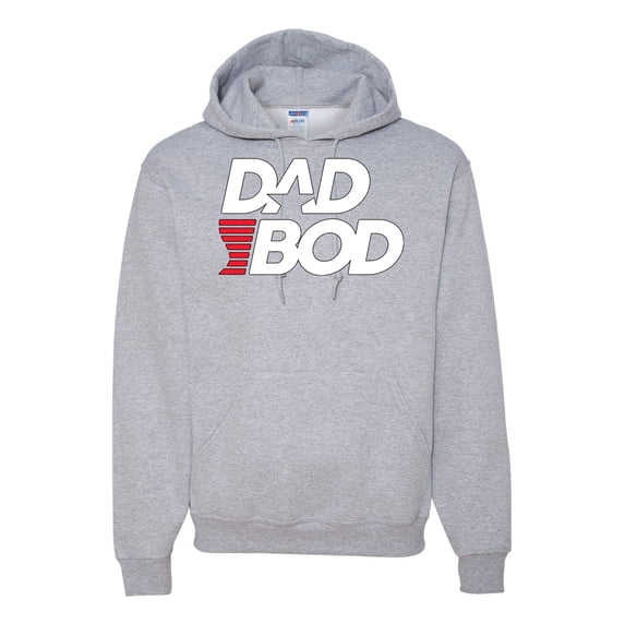 Wild Bobby, Funny Dad Bod Logo, Pop Culture, Unisex Graphic Hoodie Sweatshirt, Heather Grey, Large