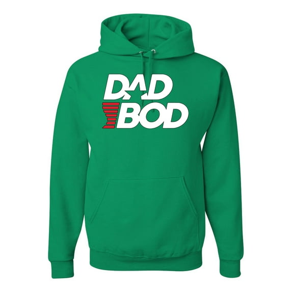 Wild Bobby, Funny Dad Bod Logo, Pop Culture, Unisex Graphic Hoodie Sweatshirt, Kelly, Small