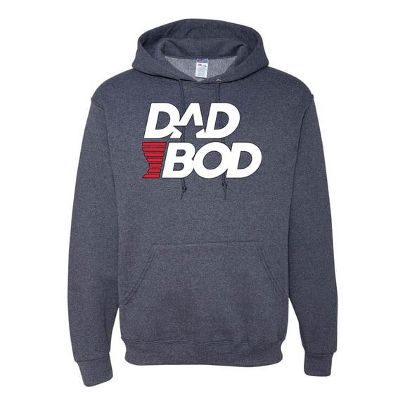 Wild Bobby, Funny Dad Bod Logo, Pop Culture, Unisex Graphic Hoodie Sweatshirt, Vintage Heather Navy, 3X-Large