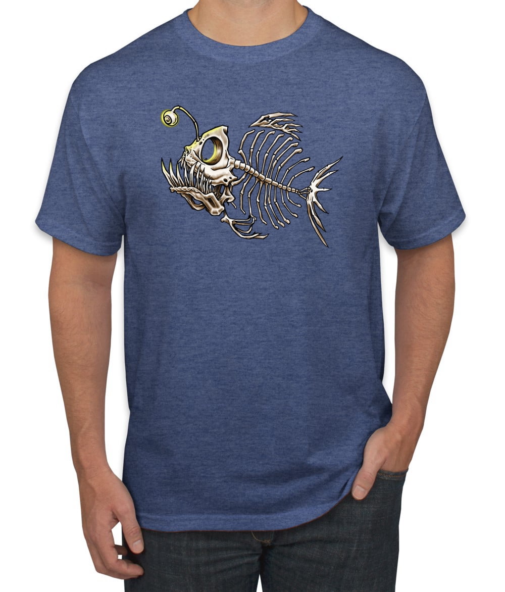 Wild Bobby, Funny Fishbone Skeleton Angler Fish, Animal Lover, Men