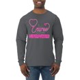 thumbnail image 1 of Wild Bobby, Funny Nurse Whats Your Superpower Nurse Week, Inspirational/Christian, Men Long Sleeve Shirt, Charcoal, X-Large, 1 of 4