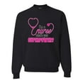 thumbnail image 1 of Wild Bobby, Funny Nurse Whats Your Superpower Nurse Week, Inspirational/Christian, Unisex Crewneck Graphic Sweatshirt, Black, Small, 1 of 4
