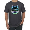 thumbnail image 1 of Wild Bobby, Funny Wolf on Sunglasses, Animal Lover, Men Graphic Tees, Charcoal, Medium, 1 of 3