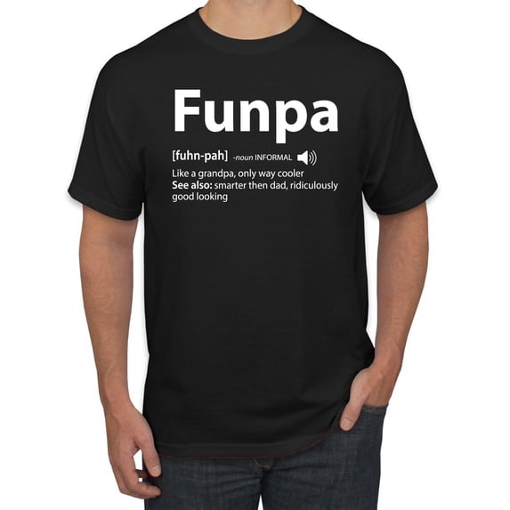 Wild Bobby,Funpa Like A Regular Grandpa Only Way Cooler, Father's Day, Men Graphic Tees, Black, Small