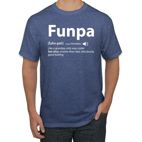 Wild Bobby,Funpa Like A Regular Grandpa Only Way Cooler, Father's Day, Men Graphic Tees, Vintage Heather Blue, Small