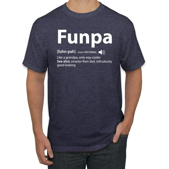 Wild Bobby,Funpa Like A Regular Grandpa Only Way Cooler, Father's Day, Men Graphic Tees, Vintage Heather Navy, 2XL