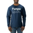 thumbnail image 1 of Wild Bobby,Funpa Like A Regular Grandpa Only Way Cooler, Father's Day, Men Long Sleeve Shirt, Vintage Heather Navy, 3XL, 1 of 3