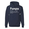 thumbnail image 1 of Wild Bobby,Funpa Like A Regular Grandpa Only Way Cooler, Father's Day, Unisex Graphic Hoodie Sweatshirt, Navy, Large, 1 of 3
