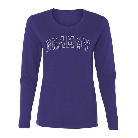 Wild Bobby GRAMMY Varsity Letters Women Graphic Long Sleeve Tee