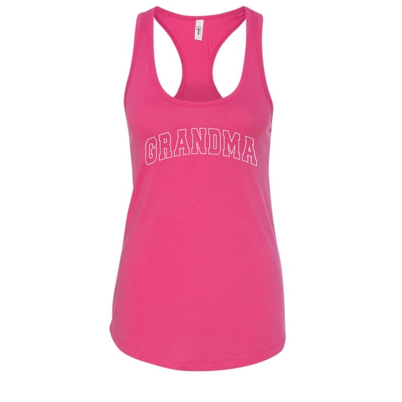 Wild Bobby GRANDMA Varsity Letters Women Racerback Tank Top