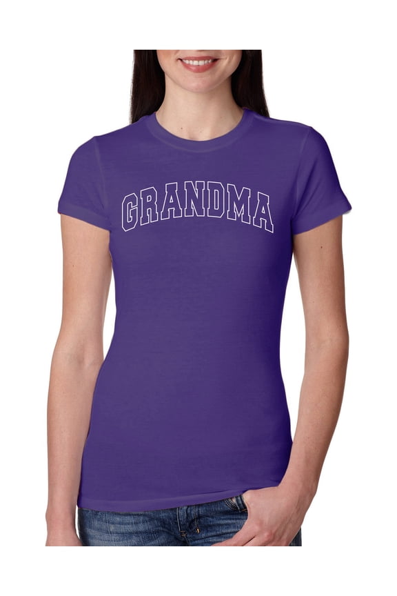 GRANDMA Varsity Letters Women Slim Fit Junior Tee