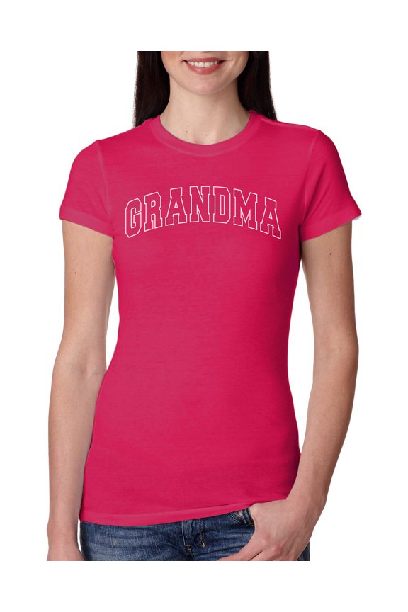GRANDMA Varsity Letters Women Slim Fit Junior Tee