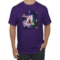 thumbnail image 1 of Wild Bobby, Galactic Pizza Space Cat Laser Eyes, Animal Lover, Men Graphic Tees, Purple, Small, 1 of 3