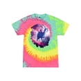 thumbnail image 1 of Wild Bobby, Galactic Space Cat Riding a Llama, Animal Lover, Tie-Dye Tees, Minty Rainbow, Large, 1 of 3