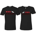 thumbnail image 1 of Wild Bobby, Gamer Player 1 Player 2 His and Hers Matching Couples T shirts, Black, Mens S-Womens S, 1 of 3