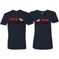 thumbnail image 1 of Wild Bobby, Gamer Player 1 Player 2 His and Hers Matching Couples T shirts, Navy, Mens 2XL-Womens 3XL, 1 of 3