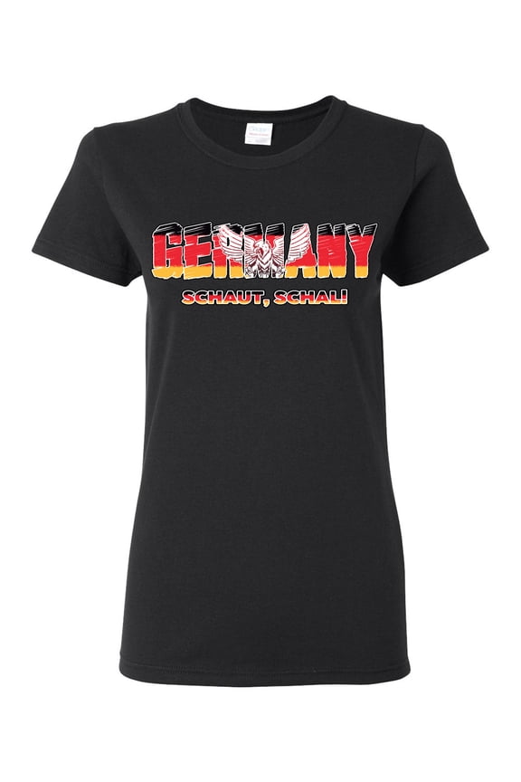 Germany Flag Pride Eagle Graphic Schaut Schal | Unisex Novelty Graphic T-Shirt | Soccer Football Fan Gift for Men Women Graphic Tee