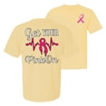 thumbnail image 1 of Wild Bobby, Get Your Pink On, Breast Cancer Awareness, Front and Back Garment-Dyed Washed Look Short Sleeve Tees, Banana, Small, 1 of 1