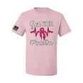 thumbnail image 1 of Wild Bobby, Get Your Pink On USA Flag Sleeve Breast Cancer Awareness Unisex Tee, Light Pink, 4X-Large, 1 of 7