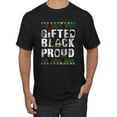thumbnail image 1 of Wild Bobby Gifted Black and Proud Black Pride Men's Graphic T-Shirt, Black, Small, 1 of 5