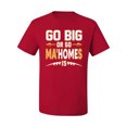 thumbnail image 1 of Wild Bobby Go Big Or Go Ma'HOMEs Football Fan Sports Men Graphic Tee, Red, Small, 1 of 6