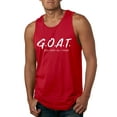 thumbnail image 1 of Wild Bobby, Goat God Over All Things Inspirational/Christian Men Graphic Tank Top, Red, XX-Large, 1 of 6