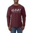 thumbnail image 1 of Wild Bobby, Goat God Over All Things Inspirational/Christian Men Long Sleeve Shirt, Maroon, Medium, 1 of 6