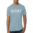 thumbnail image 1 of Wild Bobby, Goat God Over All Things Inspirational/Christian Men Premium Tri Blend Tee, Denim, X-Large, 1 of 6