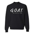thumbnail image 1 of Wild Bobby, Goat God Over All Things Inspirational/Christian Unisex Crewneck Graphic Sweatshirt, Black, Small, 1 of 6