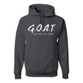 thumbnail image 1 of Wild Bobby, Goat God Over All Things Inspirational/Christian Unisex Graphic Hoodie Sweatshirt, Charcoal, 3X-Large, 1 of 6