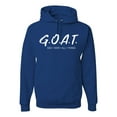 thumbnail image 1 of Wild Bobby, Goat God Over All Things Inspirational/Christian Unisex Graphic Hoodie Sweatshirt, Royal, XX-Large, 1 of 6