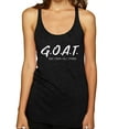 thumbnail image 1 of Wild Bobby Goat God Over All Things Inspirational/Christian Women Tri-Blend Racerback Tank Top, Vintage Black, Small, 1 of 6