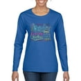 thumbnail image 1 of Wild Bobby, God Grant Me Serenity Courage and Wisdom Prayer Faith, Inspirational/Christian, Women Graphic Long Sleeve Tee, Royal, X-Large, 1 of 3
