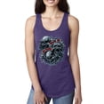 thumbnail image 1 of Wild Bobby, God Is My Judge Smokey Gray Skull Dark Pop Culture Ladies Racerback Tank Top, Purple Rush, Large, 1 of 3