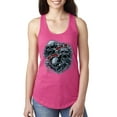 thumbnail image 1 of Wild Bobby, God Is My Judge Smokey Gray Skull Dark Pop Culture Ladies Racerback Tank Top, Raspberry, Small, 1 of 3