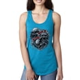 thumbnail image 1 of Wild Bobby, God Is My Judge Smokey Gray Skull Dark Pop Culture Ladies Racerback Tank Top, Turquoise, Medium, 1 of 3