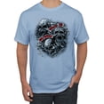 thumbnail image 1 of Wild Bobby, God Is My Judge Smokey Gray Skull Dark Pop Culture Men's Graphic T-Shirt, Light Blue, 5XL, 1 of 3